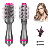 Hair Dryer Hot Air Brush Styler and Volumizer Hair Straightener Curler Comb Roller One Step Electric Ion Blow Dryer Brush