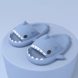 Cute Cartoon Shark Slippers,Quick Drying Non-Slip Slodes, Bathroom Slippers Gym Slippers Soft Sole Open Toe House Slides for Men and Women