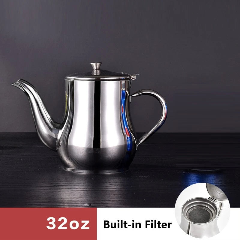 24/32oz Oil Bottle Stainless Steel Oil Strainer Pot For Kitchen Cooking Oil Separator Container Jug Storage With Filter Mesh Oil