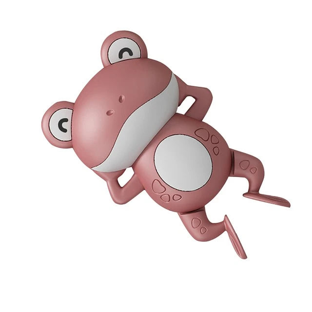 Creativity Child Play In The Water on The Chain Clockwork Swim Backstroke Little Frog Baby Bathe Cute Appease Animal Toy Gift