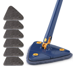 360 Degree Rotatable Adjustable Cleaning Mop, Extendable Triangle Wall Cleaner Mop,with Reusable Washable Mop Pads, Wall Cleaning Mop for Wall Ceiling Floor