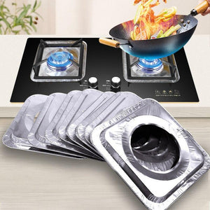 Kitchen Oil Proof Waterproof Aluminum Foil Tin Paper Resistant To High Temperature Gas Cover Disposable Cleaning Pad